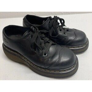 Dr Martens 8651 Leather Chunky Platform Oxford Shoes US W6 M5 UK 4 Black England